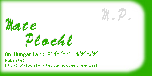 mate plochl business card